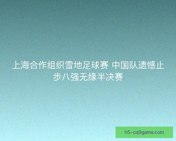 上海合作组织雪地足球赛 中国队遗憾止步八强无缘半决赛