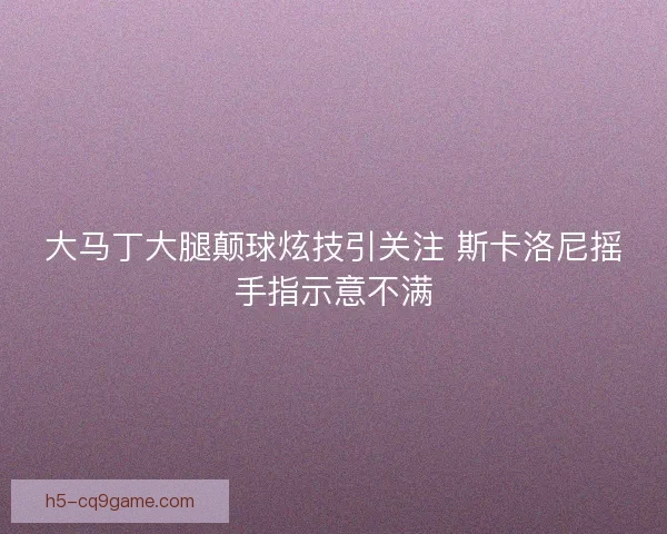 大马丁大腿颠球炫技引关注 斯卡洛尼摇手指示意不满