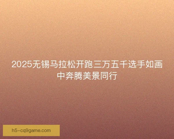2025无锡马拉松开跑三万五千选手如画中奔腾美景同行