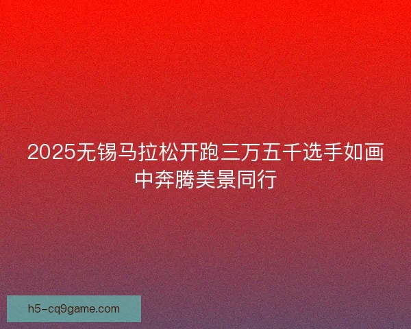 2025无锡马拉松开跑三万五千选手如画中奔腾美景同行